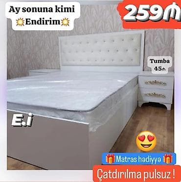 saloglu tek carpayi: Yeni, İkinəfərlik çarpayı, Matras ilə, Siyirməsiz — 1