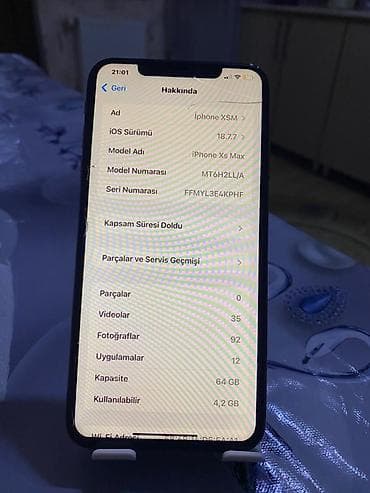 a34 ekran: IPhone Xs Max, 64 ГБ, Золотой, Face ID — 8