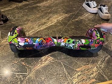 adaptorlar: Qraffiti dizaynlı 2 təkərli hoverboard (self-balancing skuter). Heç — 3