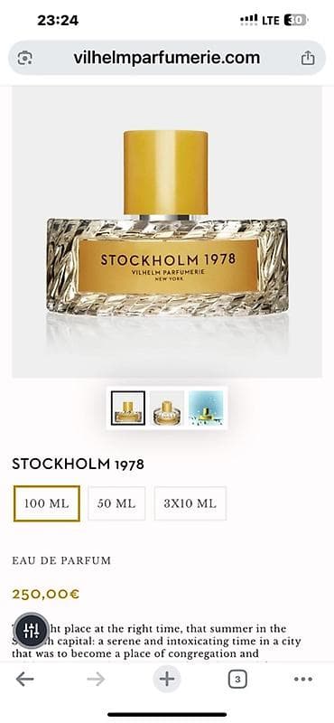 Bədənə qulluq: Vilhelm Parfumerie – Stockholm 1978, Eau de Parfum - Həcm100 ml, - — 1