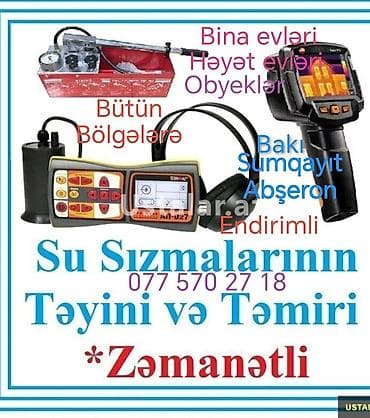 Su sızmalarının təyini və təmiri xidməti - Peşəkar avadanlıqlarla