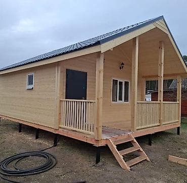 villa pencere modelleri: Taxta karkaslı bağ evi – geniş eyvanlı, tam hazır fasad - Material — 1