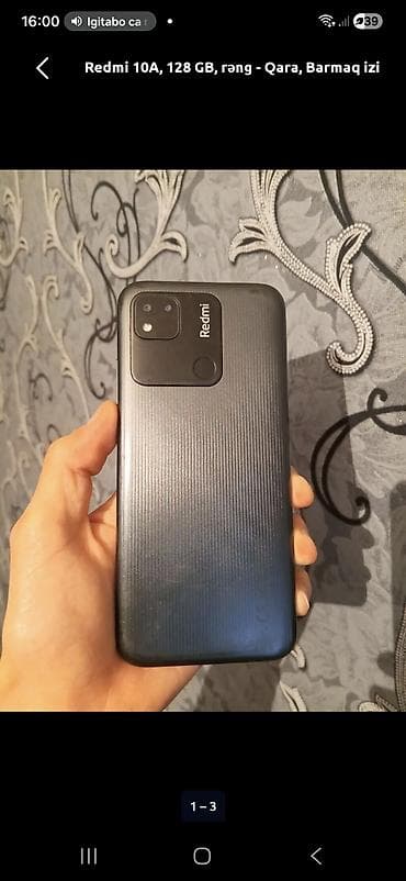 redmi k80: Redmi 10A, 128 GB, rəng - Qara, Barmaq izi — 2