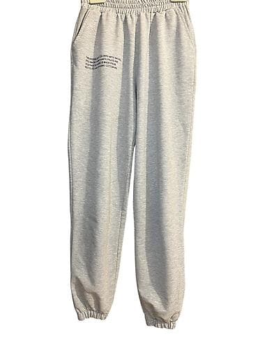 Qadın geyimləri: Boz rəngli uniseks ev və idman dəsti - Dəst: sweatshirt və şalvar - — 2