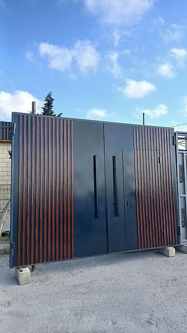 Yeni Dəmir Həyət darvazası, 350 m, Mexaniki, Qapı ilə, rəng - Boz, Kredit yoxdur, Pulsuz quraşdırma, Pulsuz çatdırılma
