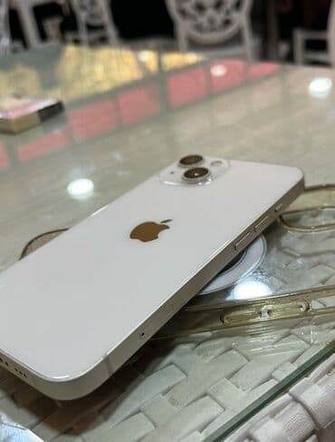 used mobiles in baku: IPhone 13, 128 GB, Ağ, Zəmanət, Simsiz şarj, Face ID — 6