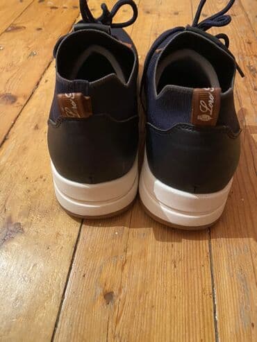 Ботинки: Kişi idman üslubunda günlük ayaqqabı - Rəng: tünd göy (navy) üst, ağ — 2