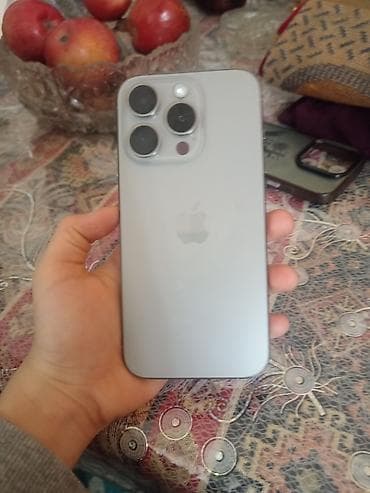 səs yazan: IPhone 15 Pro, Gümüşü, Face ID — 2
