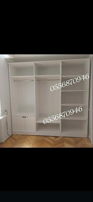 dehliz mebeli: Güzgülü paltar şkafları (bir neçə model) - 3 qapılı boz şkaf: ön — 8