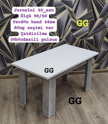 jurnal masalar: Düz masa, Açılmayan, Təkərsiz, Zəmanətli, Pulsuz çatdırılma, Pulsuz quraşdırılma — 2