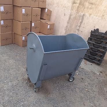 Контейнеры для отходов: 1100 Litrlik Metal Zibil Konteyneri – Təkərli, Yeni ♻️ Möhkəm metal — 4