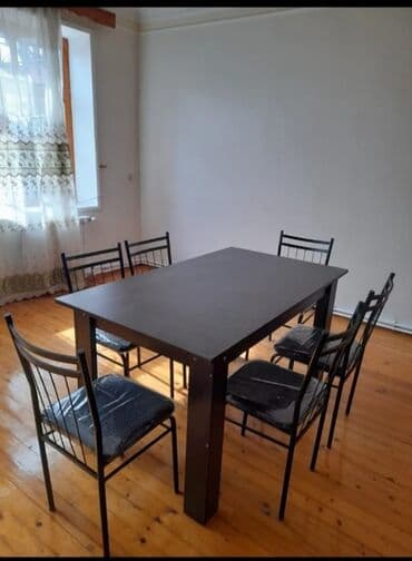 stol və stul dəstləri: Yeni, Kvadrat masa, 8 stul, Açılmayan, Stullar ilə, Metal, Azərbaycan — 6