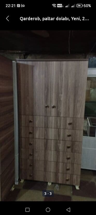 ışkaf: Yeni, 2 qapılı Düz dolab, Qarderob, paltar dolabı — 1