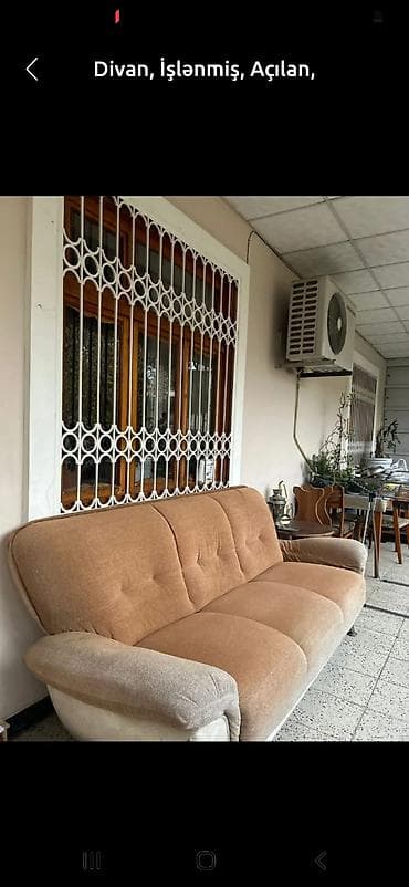 divan sekilleri: Divan – açılan mexanizmli, 3 oturacaqlı model. - Rəng: açıq — 1