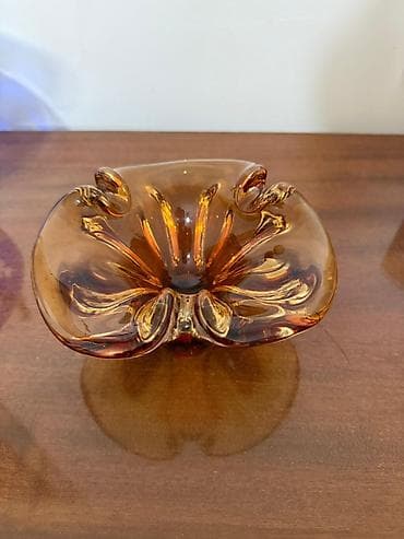 Əl işıqlı dekorativ şüşə qab - Material: qalın, büllur tipli şüşə - — 2