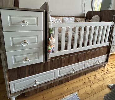 купить кровать трансформер: Oğlan və qız üçün, Yeni, Dördbucaq, Beşik, Dəst ilə, Matras ilə, Yellənmə mexanizm ilə — 1