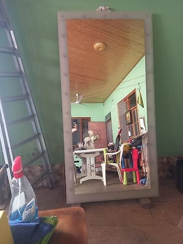 Güzgü Döşəmə üstü, Düzbucaqlı, Makiyaj üçün, Arxa işıqlı