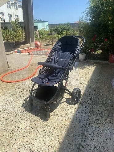 usag maneji: Uşaq arabası – yüngül və rahat gəzinti modeli - Rəng: tünd göy - — 4