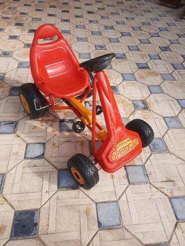 Uşaq pedallı kart – “Speedcar” modeli - Rəng: qırmızı/sarı - lalafo.az -da Uşaq pedallı kart – “Speedcar” modeli - Rəng: qırmızı/sarı -