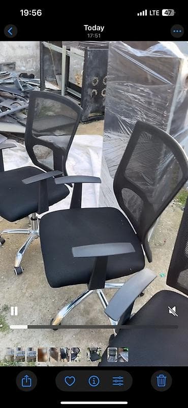 tək kreslo: Təkərli, Qolları tənzimlənmir — 1