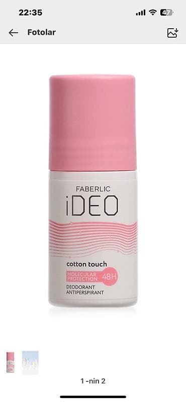 Faberlic iDEO “Cotton Touch” antiperspirant/dezodorant seriyası -