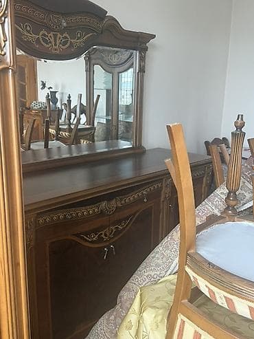 xonca desti: Klassik üslubda taxta qonaq otağı mebel dəsti - Material: keyfiyyətli — 6