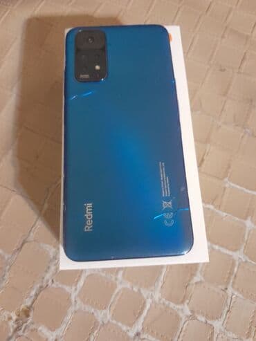 redmi qulaqciq: Redmi Note 11 – mavi rəng - Qutu və aksesuarları görünür - 6.43" — 3