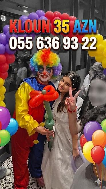 Аниматоры: Peşəkar kloun animator xidməti ✔️ Əyləncəli oyunlar ✔️ Rəqslər və — 4