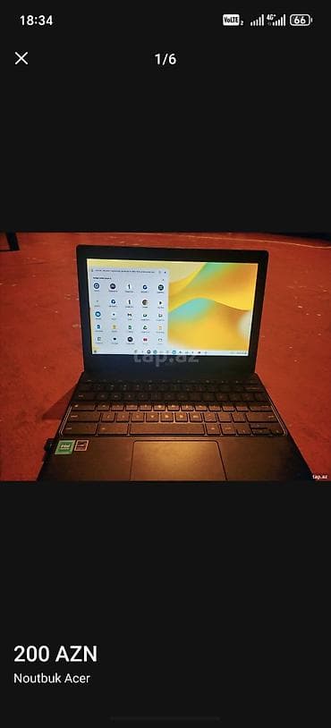 Acer noutbuk (Chromebook) - Əməliyyat sistemi: Chrome OS - Prosessor