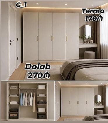 bal: Müasir yataq otağı üçün minimal dizaynlı mebel dəsti. - 4 qapılı — 1