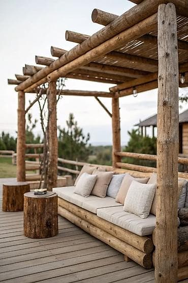 tonla su sifarişi: Açıq məkan üçün taxta pergola - İstifadə sahəsi: həyət, bağ, teras — 6