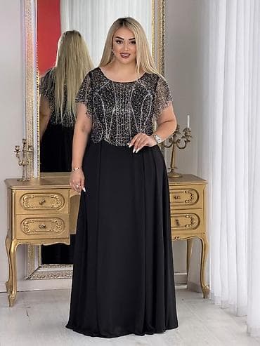 platye: Zərif bəzəkli uzun şifon ziyafət donu
RAZMERLERİ _42-44-46-48 _50_52 — 6