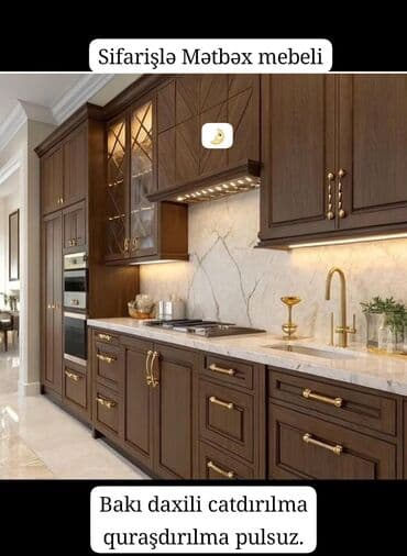 kreditle metbex mebelleri: 🟣Yeni mətbəx mebeli 🆘 *1 pqm görə qiymətlər* 🟣Mat Laminat *180 azn* — 1