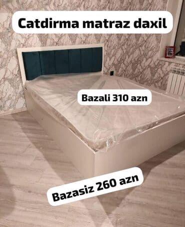 Çarpayılar: Yeni, Təknəfərlik çarpayı, Bazasız, Matras ilə, Siyirməsiz, Azərbaycan — 2