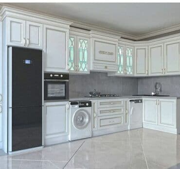 мебель на заказ шкафы: Sifarişlə mətbəx dəsti, Özü çəkən petlələr, MDF, Kredit var, Pulsuz çatdırılma — 3