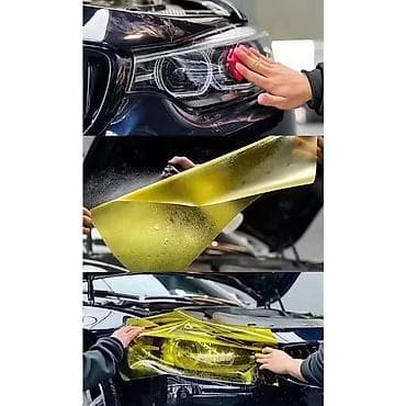 4 bolt disk: Avtomobil faraları üçün sarı vinil qoruyucu plyonka - Ölçülər: • 30 — 3