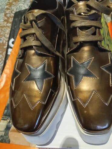 босоножки на тракторной подошве без каблука: Туфли, Размер: 39, цвет - Золотой, Новый — 2