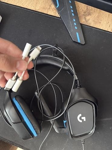 qulaqliq temiri: İşlənmiş Simli Qulaqcıqlar, Logitech, rəng - Qara — 1