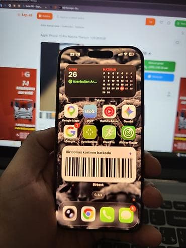 processor core i7: IPhone 15 Pro, 128 GB, Natural Titanium — 5