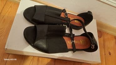 женские босоножки на широкую ногу: Размер: 37, цвет - Черный, Новый — 3