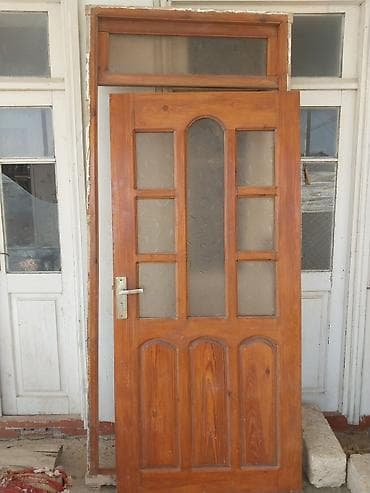 Taxta daxil qapı dəsti - Material: təbii ağac (laklanmış). - Dizayn