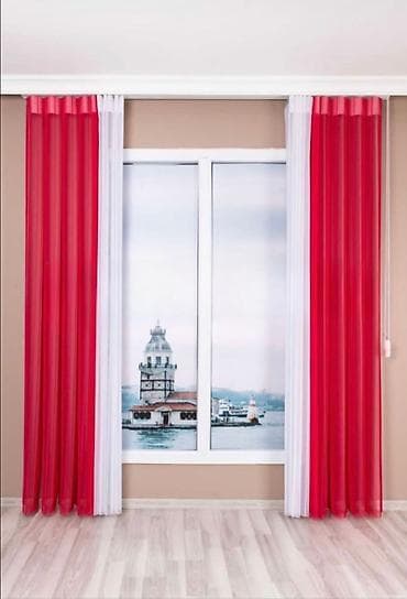 Pastel dəstləri: Rəngli tüll pərdə kombinasiyaları - Model: İkili və üçlü qat kombinə — 7