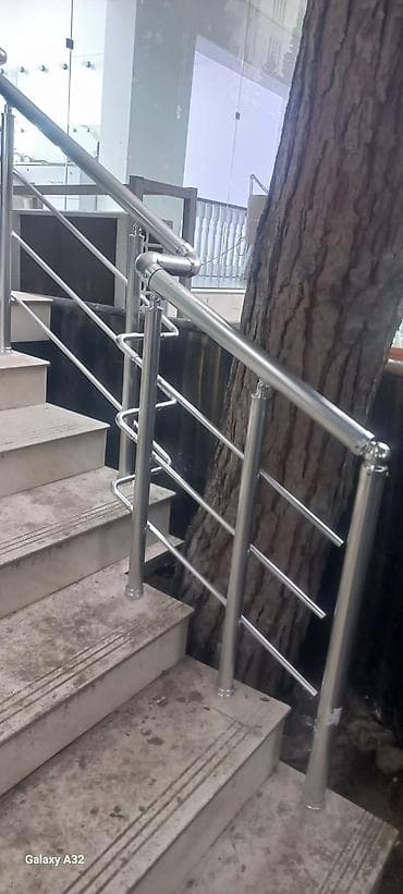 Paslanmayan poladdan (inox) pilləkən məhəccəri - Material: 304 tipli