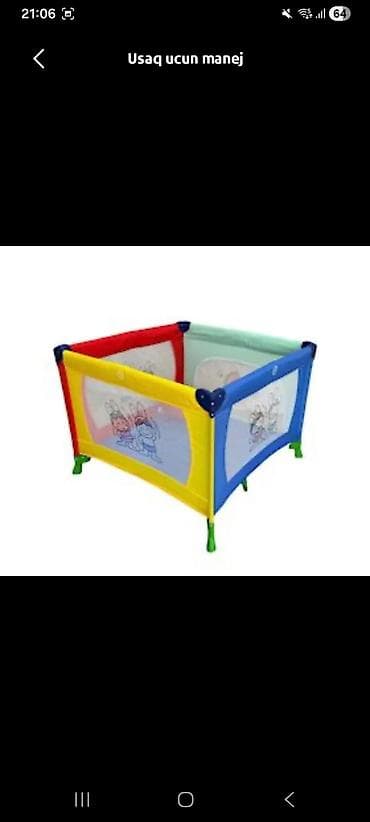 uşaq salvari: Uşaq üçün manec – rəngarəng kvadrat formalı oyun və yatma məkanı — 1