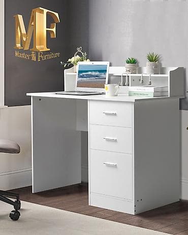 Офисная мебель на заказ: Прямой стол, С полками, С выдвижными ящиками, Ламинат текстурный — 1