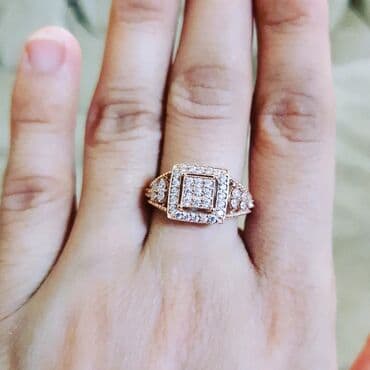 tək qaş: Nişan, Üzük, Çəhrayı qızıl, 585 Əyar — 6