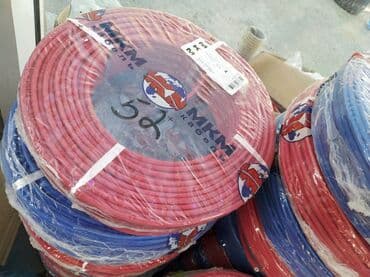 kabel elektrik: MKM kabeli 2x3 ölçüsündə, qırmızı rəngdə. Elektrik işləri üçün nəzərdə — 1