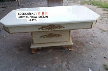 qəhvə stolu transformatoru: Oval masa, Açılmayan, MDF, Zəmanətli — 1