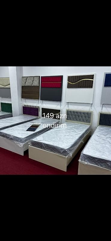 bambu matras: Tek nəfərlik çarpayı və döşək dəsti - Ölçü: təqribi 90x190 sm — 1
