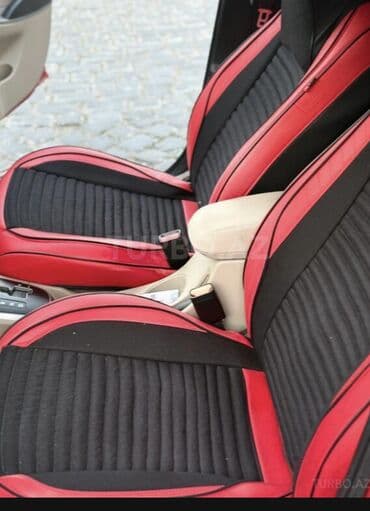 recaro oturacaqlar: Universalm ölçülü avtomobil oturacaq örtükləri – qara/qırmızı dizayn — 5